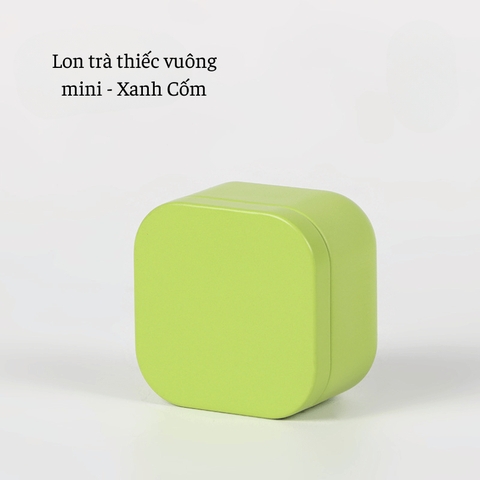 Lon trà thiếc vuông mini nhiều màu sắc mẫu mới - HVL TEA