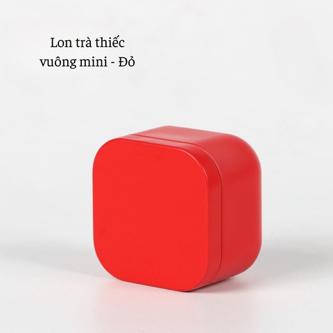Lon trà thiếc vuông mini nhiều màu sắc mẫu mới - HVL TEA