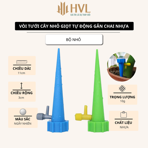 Vòi tưới cây nhỏ giọt tự động gắn chai nhựa