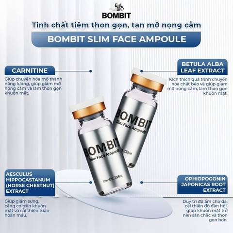 BOMBIT SLIM FACE / TINH CHẤT THON GỌN MẶT V-LINE, TAN MỠ MÁ, NỌNG CẰM