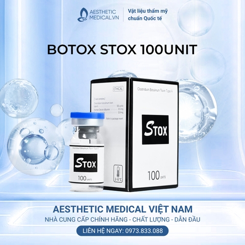 BOTOX STOX 100UNIT / TIÊM THON GỌN HÀM, XÓA NẾP NHĂN, THON GỌN BẮP TAY, BẮP CHÂN VÀ NGĂN TUYẾN MỒ HÔI