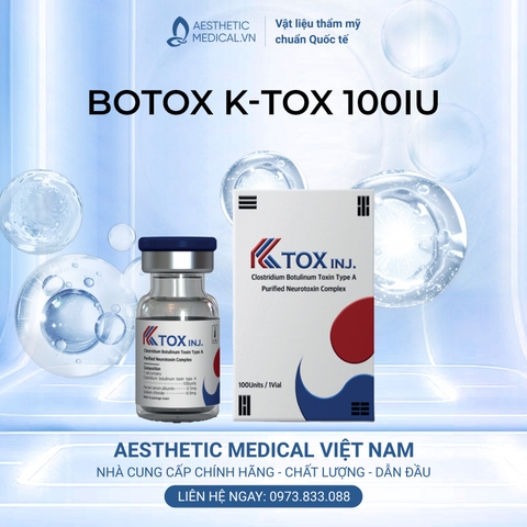 BOTOX K-TOX 100IU / XÓA NẾP NHĂN, THON GỌN HÀM, NÂNG CUNG MÀY, ĐIỀU TRỊ TĂNG TIẾT MỒ HÔI