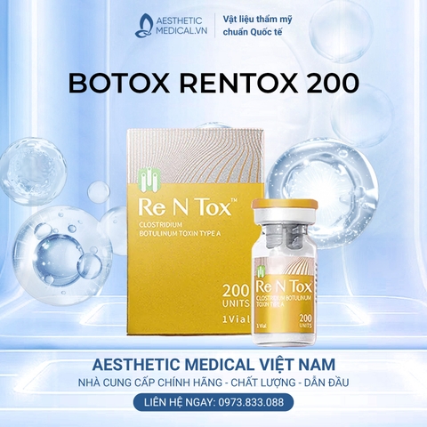 RENTOX 200 / BOTOX TIÊM THON GỌN CƠ, XÓA NẾP NHĂN, ĐIỀU TRỊ TĂNG TIẾT MỒ HÔI