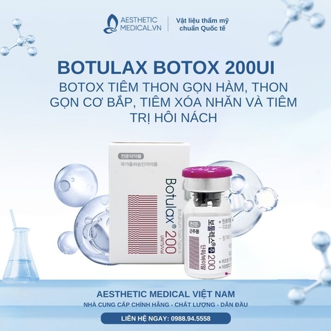 BOTULAX BOTOX 200UI / BOTOX TIÊM THON GỌN HÀM, THON GỌN CƠ BẮP, TIÊM XÓA NHĂN VÀ TIÊM TRỊ HÔI NÁCH