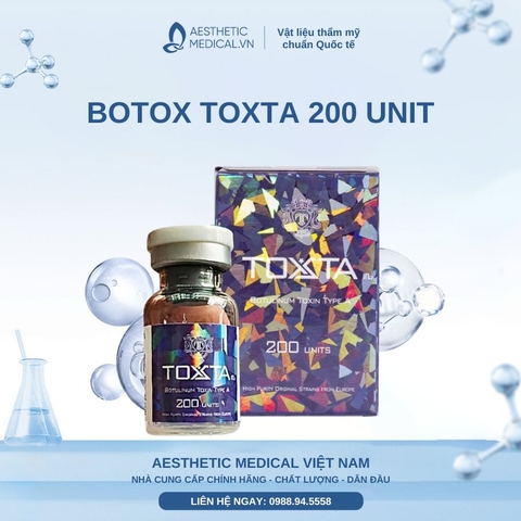 BOTOX TOXTA 200 UNIT / BOTOX TIÊM XÓA NHĂN, TIÊM THON GỌN MẶT, THON GỌN BẮP TAY, BẮP CHÂN