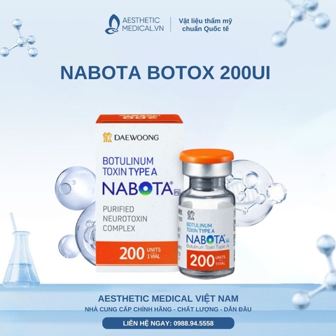 NABOTA BOTOX 200UI / BOTOX TIÊM THON GỌN HÀM, THON GỌN CƠ BẮP, TIÊM XÓA NHĂN VÀ TIÊM TRỊ HÔI NÁCH