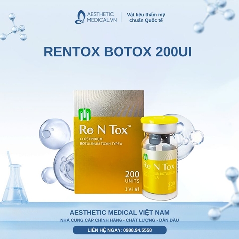 RENTOX BOTOX 200UI / BOTOX TIÊM THON GỌN HÀM, THON GỌN CƠ BẮP, XÓA NHĂN VÀ TIÊM TRỊ HÔI NÁCH