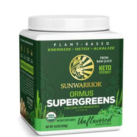 SUNWARRIOR ORMUS SUPERGREENS / BỘT HỖN HỢP THỰC XANH HỮU CƠ