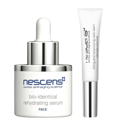 NESCENS REHYDRATING FACE AND LIP CARE TRAVEL EXCLUSIVE / BỘ SẢN PHẨM CẤP ẨM, PHỤC HỒI CHO VÙNG MÔI