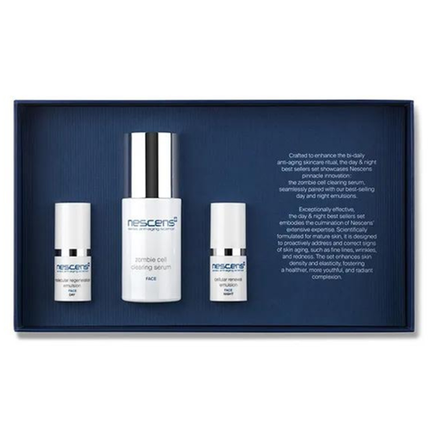 NESCENS DAY AND NIGHT BEST SELLERS SET / BỘ SẢN PHẨM CHĂM SÓC DA LÃO HÓA