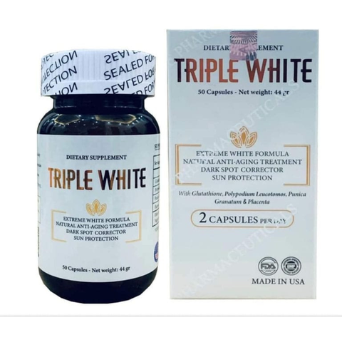 TRIPLE WHITE / VIÊN UỐNG LÀM SÁNG, MỜ THÂM NÁM, ĐỀU MÀU DA VÀ CHỐNG OXY HÓA 
