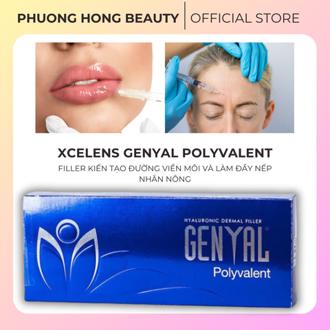 XCELENS GENYAL POLYVALENT / FILLER KIẾN TẠO ĐƯỜNG VIỀN MÔI VÀ LÀM ĐẦY NHỮNG NẾP NHĂN TRUNG BÌNH NÔNG