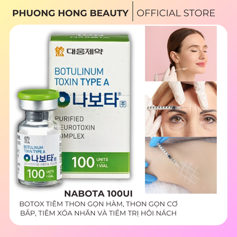 NABOTA BOTOX 100UI / BOTOX TIÊM THON GỌN HÀM, THON GỌN CƠ BẮP, TIÊM XÓA NHĂN VÀ TIÊM TRỊ HÔI NÁCH