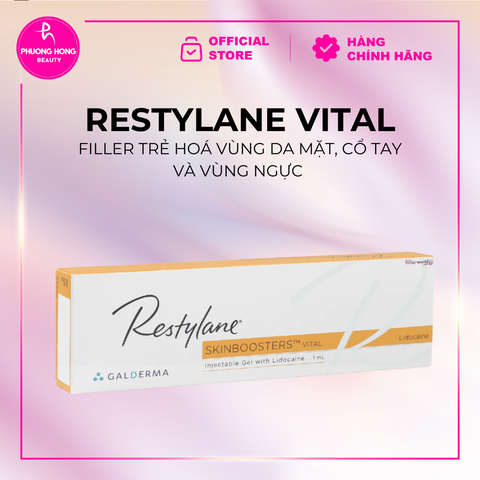 RESTYLANE VITAL / FILLER TRẺ HOÁ VÙNG DA MẶT, CỔ TAY VÀ VÙNG NGỰC 