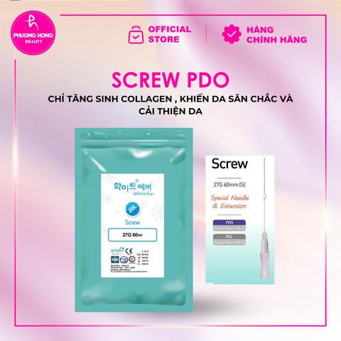 WHITE MEDIENCE SCREW PDO 27G-60MM ( S) / CHỈ TĂNG SINH COLLAGEN , KHIẾN DA SĂN CHẮC VÀ CẢI THIỆN DA
