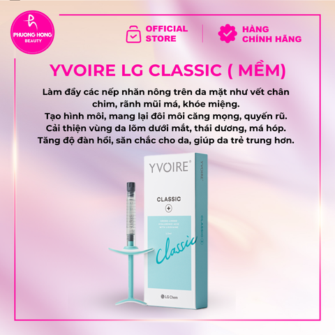 YVOIRE LG CLASSIC ( MỀM) / FILLER LÀM ĐẦY MÔI, THÁI DƯƠNG, HỐC MẮT