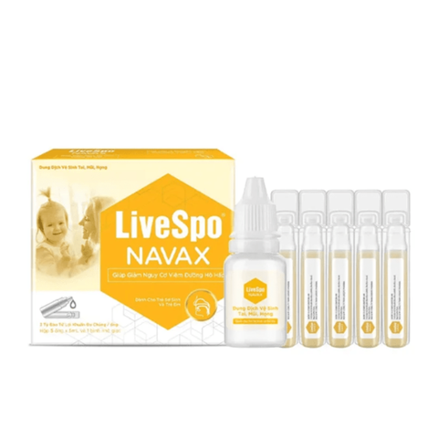LIVESPO NAVAX (MÀU VÀNG) / DUNG DỊCH VỆ SINH TAI MŨI HỌNG DÀNH CHO TRẺ SƠ SINH VÀ TRẺ EM