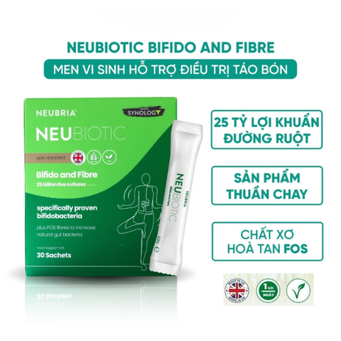 NEUBIOTIC BIFIDO & FIBRE / MEN VI SINH HỖ TRỢ ĐIỀU TRỊ TÁO BÓN