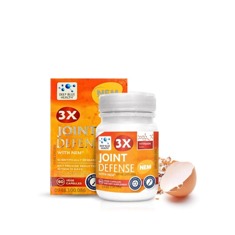 DEEP BLUE HEALTH 3X JOINT DEFENSE WITH NEM / VIÊN BỔ XƯƠNG KHỚP, GIẢM ĐAU KHỚP