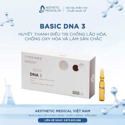 SIMIDIET BASIC DNA 3 MOISTURIZING, SKIN REGENERATING / HUYẾT THANH ĐIỀU TRỊ CHỐNG LÃO HÓA, CHỐNG OXY HÓA VÀ LÀM SĂN CHẮC