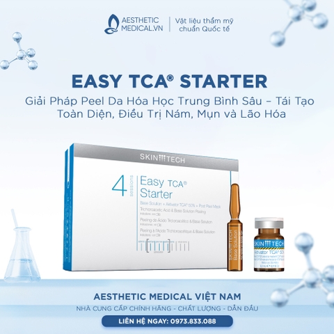 Easy TCA® Starter 4 sessions: Giải Pháp Peel Da Hóa Học Medium Depth – Tái Tạo Toàn Diện, Đặc Trị Lão Hóa, Mụn và Sắc Tố