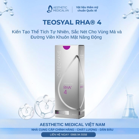 TEOSYAL RHA® 4: Kiến Tạo Thể Tích Tự Nhiên, Sắc Nét Cho Vùng Má và Đường Viền Khuôn Mặt Năng Động