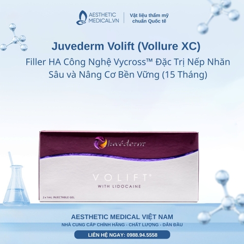 Juvederm Volift (Vollure XC): Filler HA Công Nghệ Vycross™ Đặc Trị Nếp Nhăn Sâu và Nâng Cơ Bền Vững (15 Tháng)
