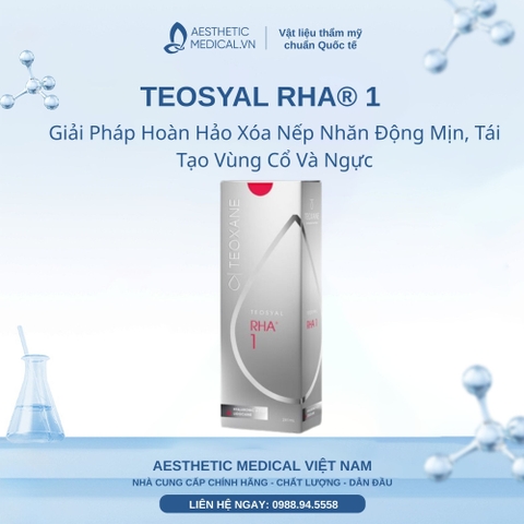 TEOSYAL RHA® 1: Giải Pháp Hoàn Hảo Xóa Nếp Nhăn Động Mịn, Tái Tạo Vùng Cổ Và Ngực