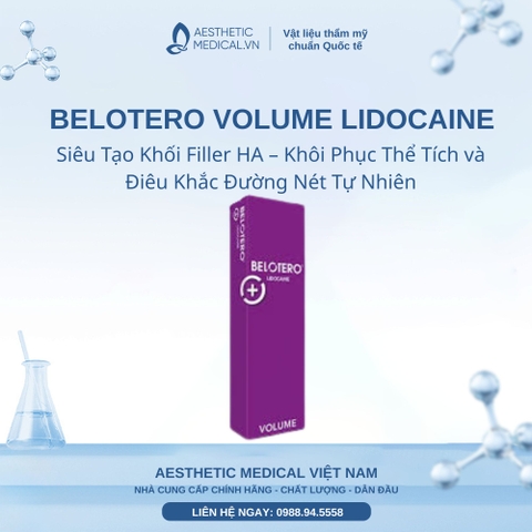 BELOTERO VOLUME LIDOCAINE: Siêu Tạo Khối Filler HA – Khôi Phục Thể Tích và Điêu Khắc Đường Nét Tự Nhiên