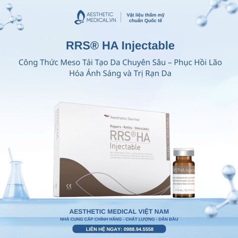 RRS® HA Injectable: Công Thức Meso Tái Tạo Da Chuyên Sâu – Phục Hồi Lão Hóa Ánh Sáng và Trị Rạn Da