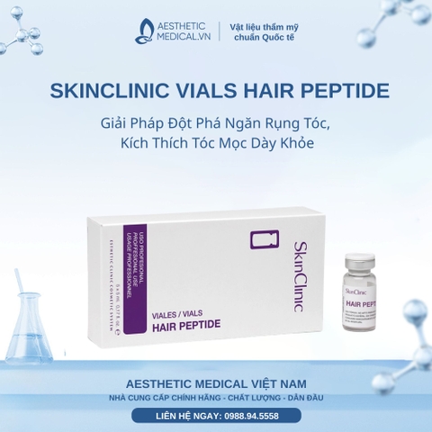 SKINCLINIC VIALS HAIR PEPTIDE: Giải Pháp Đột Phá Ngăn Rụng Tóc, Kích Thích Tóc Mọc Dày Khỏe