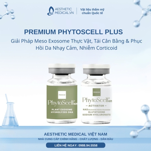PREMIUM PHYTOSCELL PLUS: Giải Pháp Meso Exosome Thực Vật, Tái Cân Bằng & Phục Hồi Da Nhạy Cảm, Nhiễm Corticoid