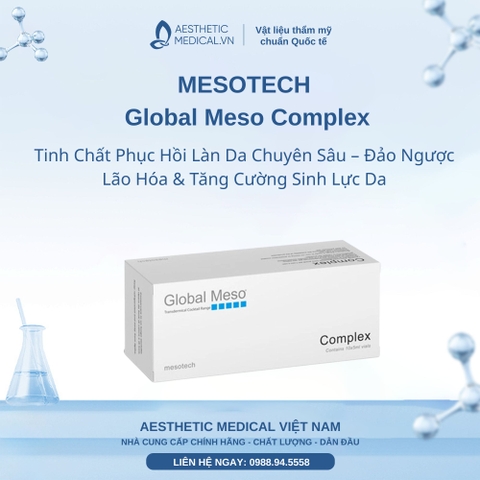 MESOTECH Global Meso Complex: Tinh Chất Phục Hồi Làn Da Chuyên Sâu – Đảo Ngược Lão Hóa & Tăng Cường Sinh Lực Da
