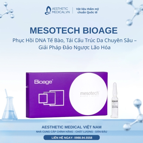 MESOTECH BIOAGE: Phục Hồi DNA Tế Bào, Tái Cấu Trúc Da Chuyên Sâu – Giải Pháp Đảo Ngược Lão Hóa