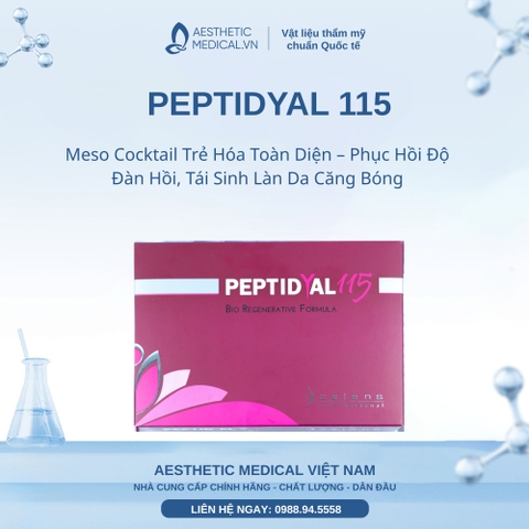 PEPTIDYAL 115: Meso Cocktail Trẻ Hóa Toàn Diện – Phục Hồi Độ Đàn Hồi, Tái Sinh Làn Da Căng Bóng