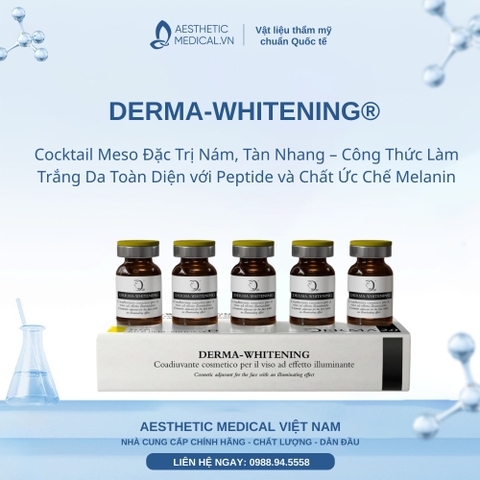 DERMA-WHITENING®: Cocktail Meso Đặc Trị Nám, Tàn Nhang – Công Thức Làm Trắng Da Toàn Diện với Peptide và Chất Ức Chế Melanin