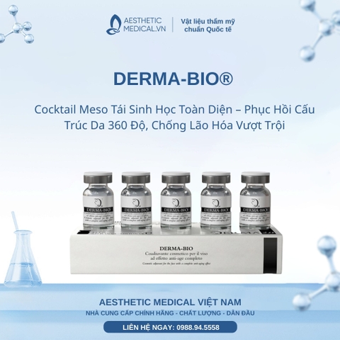 DERMA-BIO®: Cocktail Meso Tái Sinh Học Toàn Diện – Phục Hồi Cấu Trúc Da 360 Độ, Chống Lão Hóa Vượt Trội