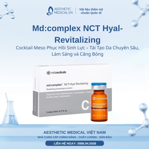 Md:complex NCT Hyal-Revitalizing: Cocktail Meso Phục Hồi Sinh Lực – Tái Tạo Da Chuyên Sâu, Làm Sáng và Căng Bóng