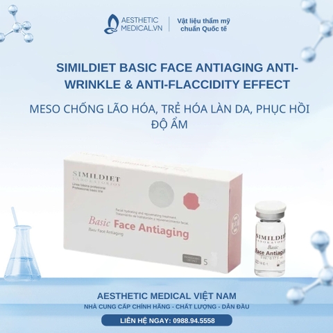 SIMILDIET BASIC FACE ANTIAGING ANTI-WRINKLE & ANTI-FLACCIDITY EFFECT / MESO CHỐNG LÃO HÓA, TRẺ HÓA LÀN DA, PHỤC HỒI ĐỘ ẨM
