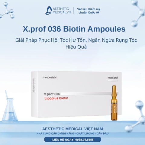 X.prof 036 Biotin Ampoules: Giải Pháp Phục Hồi Tóc Hư Tổn, Ngăn Ngừa Rụng Tóc Hiệu Quả