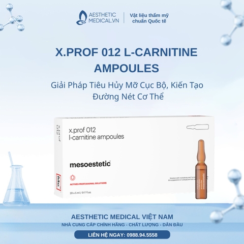 X.PROF 012 L-CARNITINE AMPOULES: Giải Pháp Tiêu Hủy Mỡ Cục Bộ, Kiến Tạo Đường Nét Cơ Thể