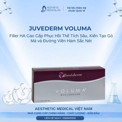 Juvederm Voluma: Filler HA Cao Cấp Phục Hồi Thể Tích Sâu, Kiến Tạo Gò Má và Đường Viền Hàm Sắc Nét