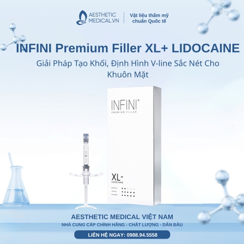 INFINI Premium Filler XL+ LIDOCAINE: Giải Pháp Tạo Khối, Định Hình V-line Sắc Nét Cho Khuôn Mặt