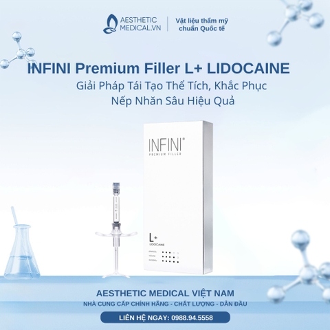 INFINI Premium Filler L+ LIDOCAINE: Giải Pháp Tái Tạo Thể Tích, Khắc Phục Nếp Nhăn Sâu Hiệu Quả