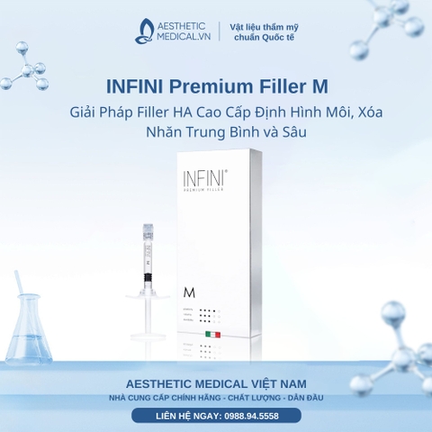 INFINI Premium Filler M: Giải Pháp Filler HA Cao Cấp Định Hình Môi, Xóa Nhăn Trung Bình và Sâu