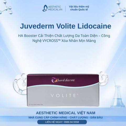 Juvederm Volite Lidocaine: HA Booster Cải Thiện Chất Lượng Da Toàn Diện – Công Nghệ VYCROSS™ Xóa Nhăn Mịn Màng