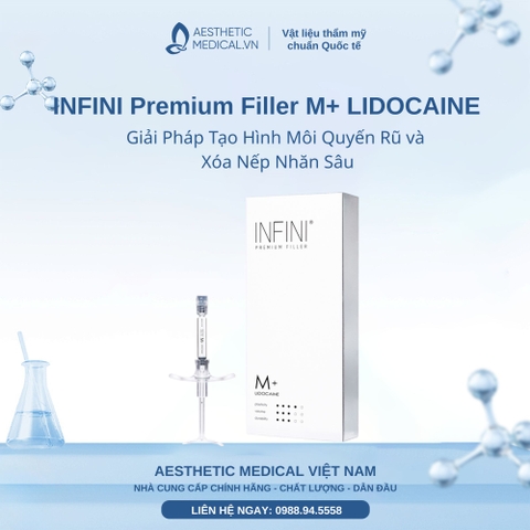 INFINI Premium Filler M+ LIDOCAINE: Giải Pháp Tạo Hình Môi Quyến Rũ và Xóa Nếp Nhăn Sâu