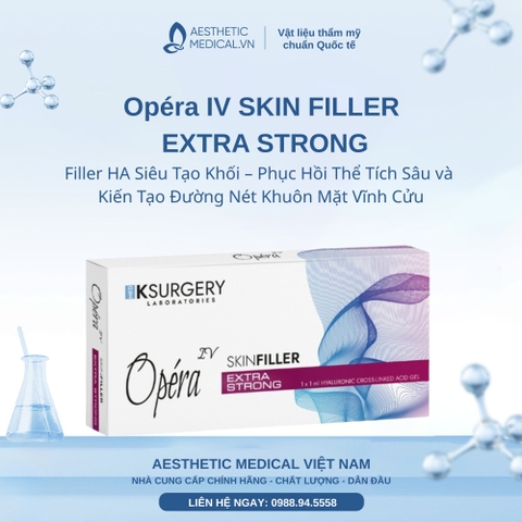 Opéra IV SKIN FILLER EXTRA STRONG: Filler HA Siêu Tạo Khối – Phục Hồi Thể Tích Sâu và Kiến Tạo Đường Nét Khuôn Mặt Vĩnh Cửu