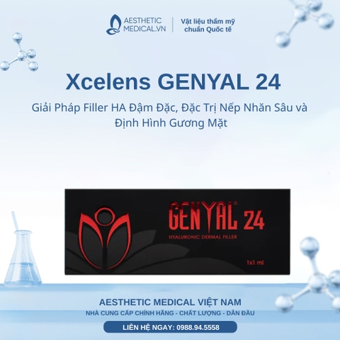 Xcelens GENYAL 24: Giải Pháp Filler HA Đậm Đặc, Đặc Trị Nếp Nhăn Sâu và Định Hình Gương Mặt