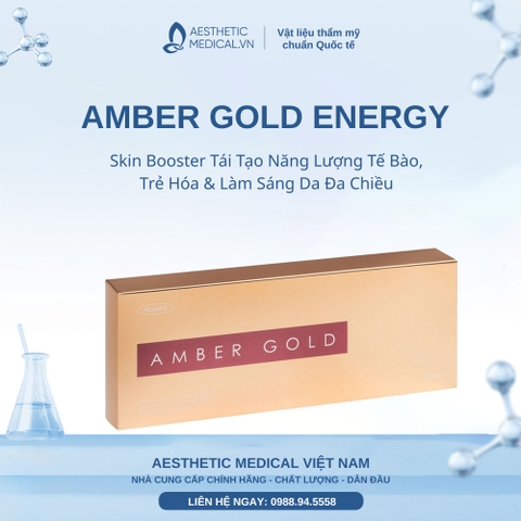 AMBER GOLD ENERGY: Skin Booster Tái Tạo Năng Lượng Tế Bào, Trẻ Hóa & Làm Sáng Da Đa Chiều